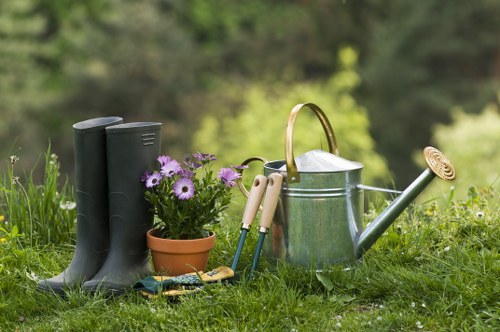 Final site safety check for a landscaping project
